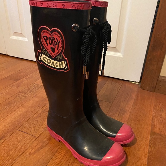 Roxanne Poppy Coach Rain Boots - Picture 1 of 6